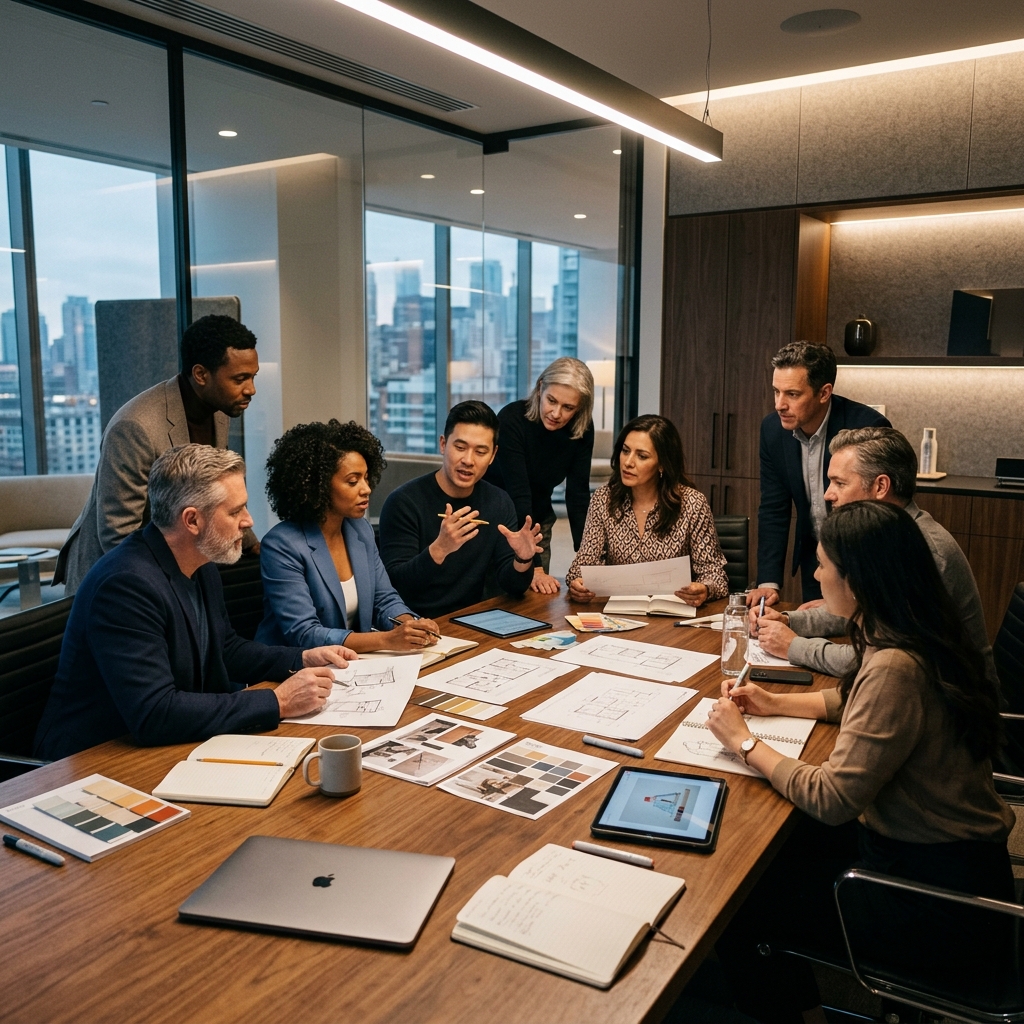 Curious Ladoo creative directors collaborating in office